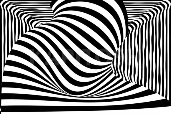 Download Black White Distortion 3d Line Illusion - Premium Resources