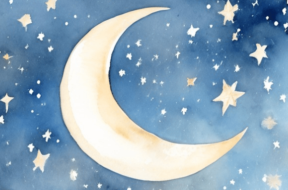 Download Boho Celestial Moon and Stars Watercolor - Boho celestial Collection