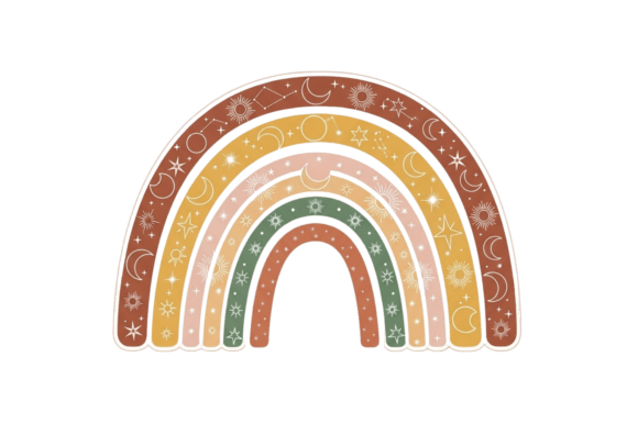 Download Boho Celestial Rainbow Arch Design Art - Boho celestial Collection