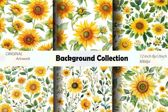 Download Sunflower Background Wallpaper Seamless - Wallpaper Collection