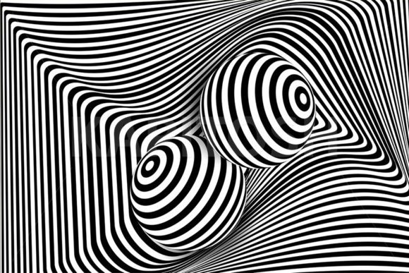 Download Black White 3d Line Distortion Illusion - Premium Resources