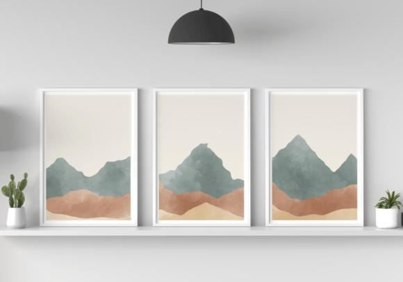 Download Set of 3 Hand Painted Watercolor Art - Paint Collection