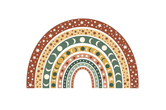Download Boho Celestial Rainbow Star Moon Arch - Boho celestial Collection