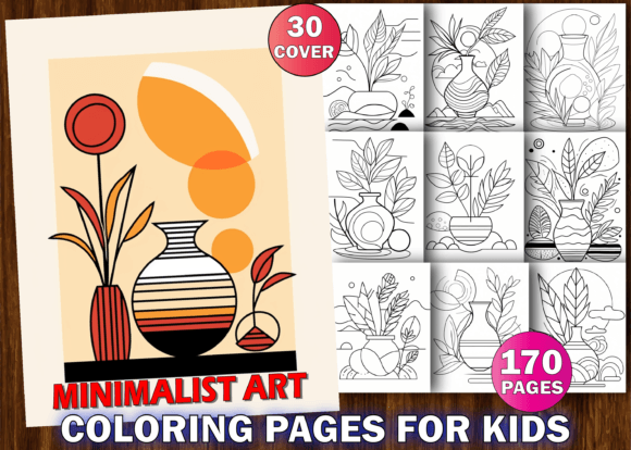 Download 170 Minimalist Art Coloring Book for Kid - Minimalist art Collection