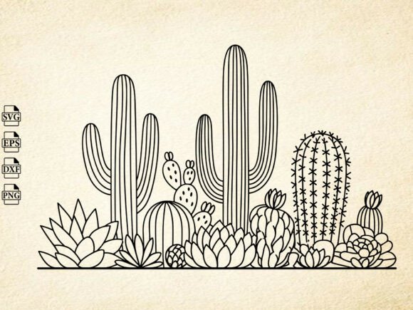 Download Cactus SVG, Hand Drawn Desert Clipart - Svg Collection