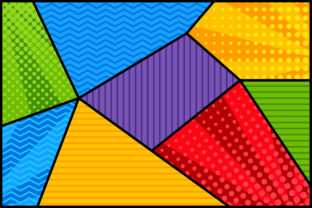 Download Polygonal Comic Background - Premium Bundle