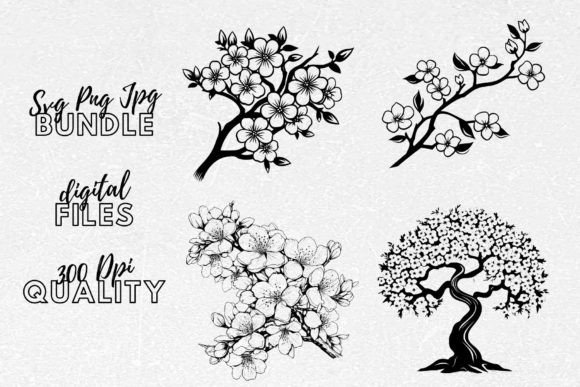 Download Cherry Blossom SVG - Tree Branch Clipart - Svg Collection