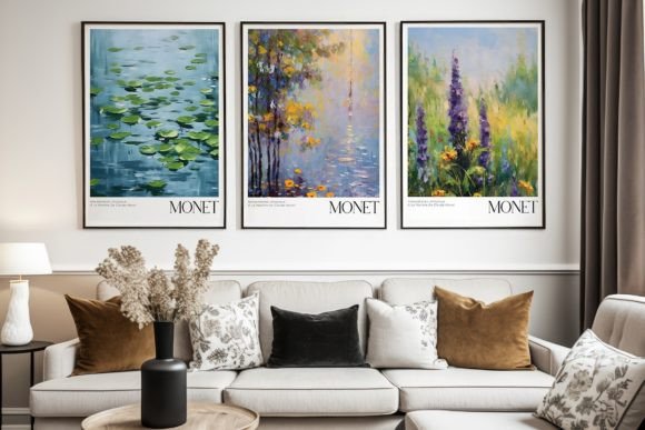 Download Art Poster Echoing Monet Style Painting - Paint Collection