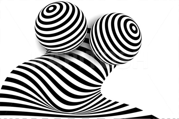Download Black White 3d Line Illusion Distortion - Premium Resources
